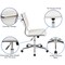 Merrick Lane Corrina Ergonomic Swivel Office Chair Ribbed Back and Seat Mid-Back Armless Computer Desk Chair with Metal Base